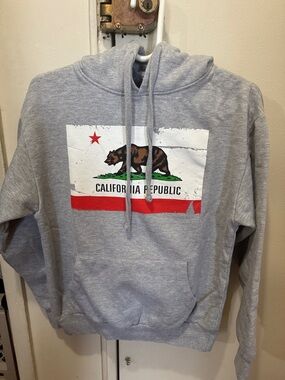 California Republic Gray Hoodie Sweatshirt - Men